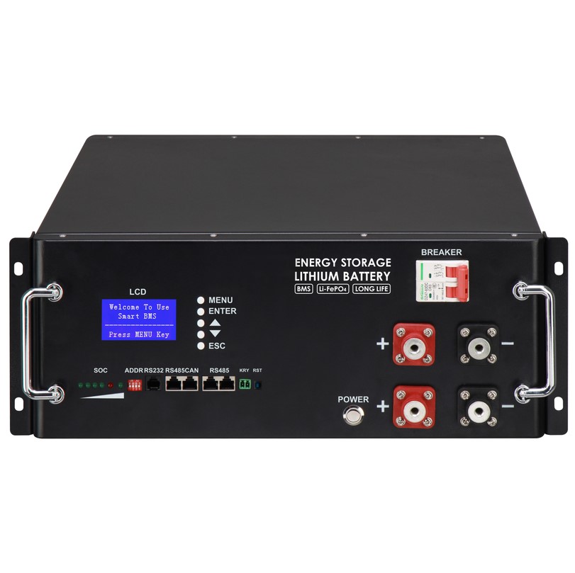 Factory Fast Shipping DKC-48V 51.2V 50Ah 100Ah 200Ah 50-100A Rack/Cabinet Energy Storage Lithium Battery