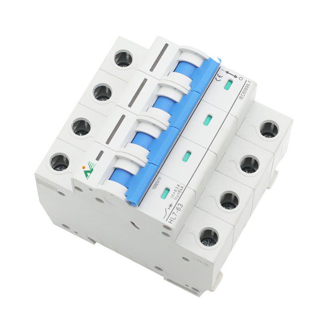 New ZL7 12-1200VDC 1-4P 1-125A Solar photovoltaic high breaking miniature DC circuit breaker
