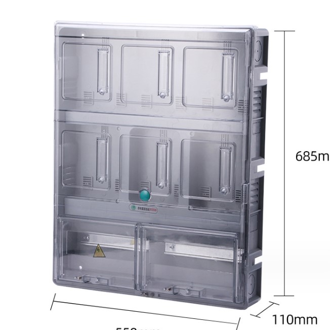 Outdoor single-phase transparent meter box